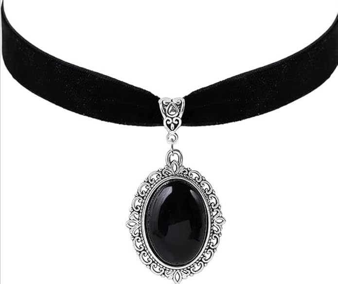 6pcs Costume Choker Necklace Women Black Lace Goth Vampire Accessories for Gothic Clothes