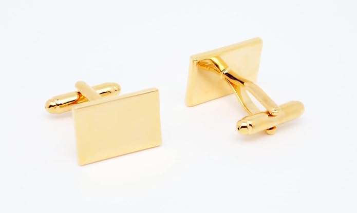 Jonwo Classic Rectangle Stainless Steel Men's Cufflinks in Gift Box Classic Tuxedo Shirt Cuff Link for Wedding Formal Business