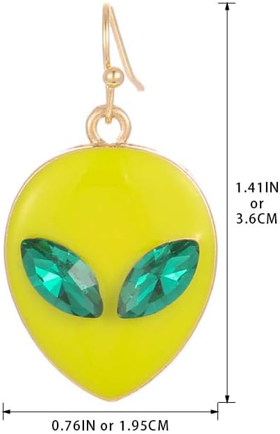 Madison Tyler 80s 90s Earrings for Women | Fun UFO Alien Earrings Space Earrings for Women