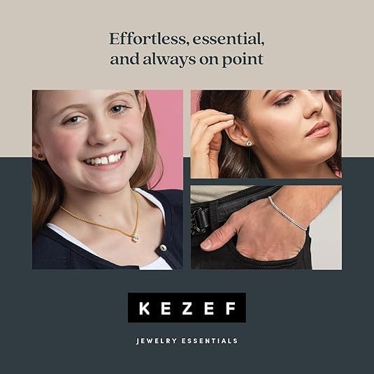 KEZEF 1mm 925 Sterling Silver Necklace for Women | 16-36 inch long Silver, 18k Gold, Rose Gold Necklaces for Women - Made In Italy Real Cable Chain Jewelry | Dainty cadena de plata s925 para mujer