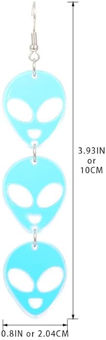 Madison Tyler 80s 90s Earrings for Women | Fun UFO Alien Earrings Space Earrings for Women