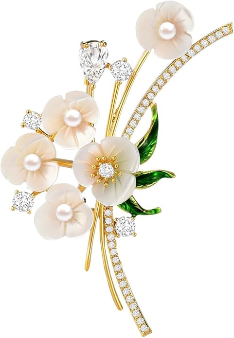 la luen Brooch Pins For Women Fashion Elegant Brooches Lapel Badges Coat Sweater Scarves Shawl Dress Accessory Wedding Party Prom Jewelry