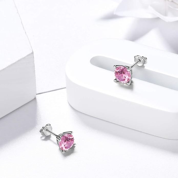 Aurora Tears 925 Sterling Silver 12 Birthstones Necklace/Earring/Ring/Bracelet Women Birthstone Pendant Crystal Fashion Birthday Jewelry Christmas Gift for Girls Women