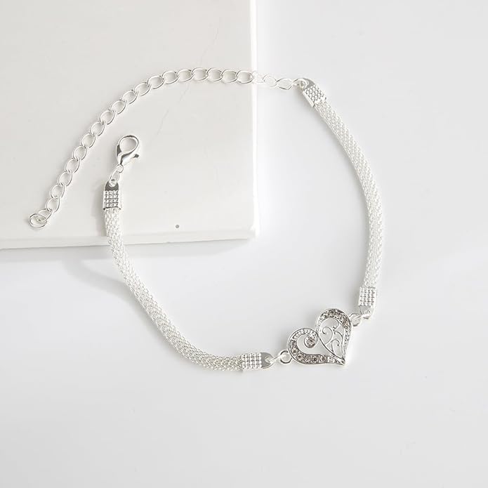 Ankle Bracelets for Women Waterproof Sparkly Anklets Tennis Rhinestone Anklets for Women Starfish Infinity Heart Cross Anklet Bracelet Beach Jewelry
