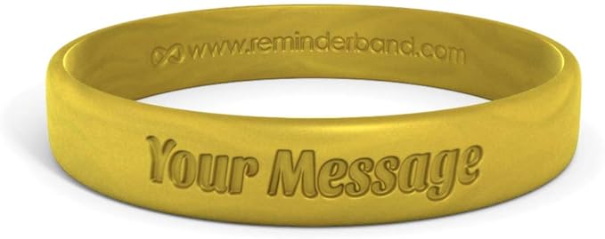 Reminderband Custom Silicone Bracelet – Motivational Wristbands, Bulk Personalized Bands for Events, Awareness, Fundraisers, Gifts – Custom Rubber Bracelets - 1/2" Classic