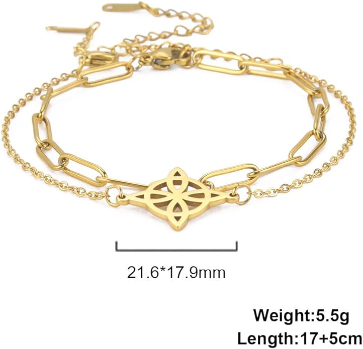 Ankle Bracelets for Women Waterproof Adjustable Stainless Steel Chain Anklet Bracelet for Women Vintage Fashion Simple Thin Chain Anklet Female Foot Summer Beach Jewelry Gift