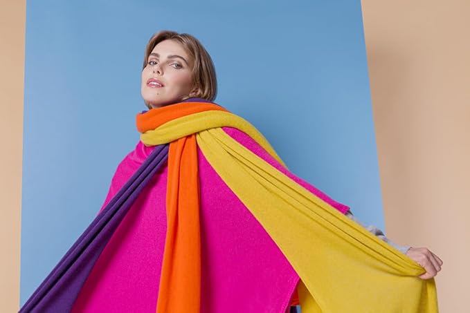 Dalle Piane Cashmere - 100% Cashmere Scarf - Made in Italy - Winter Neck Warmer (14" x 77") - Christmas Gift