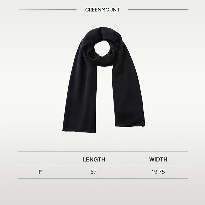 GreenMount Women's Cashmere Shawls 100% Cashmere Knit Soft Warm Winter Extra Large Scarf for Women Plant Dyeing