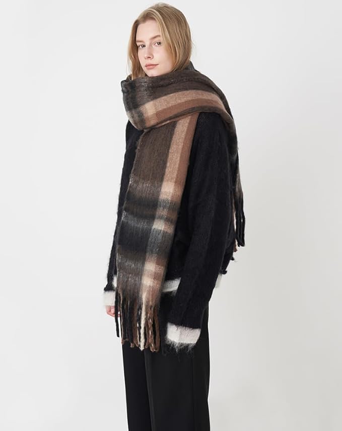 Halemet Vintage Scarfs for Women Warm Shawls and Wraps for Evening Dresses Soft Poncho Coat Thick Cardigan Wrap Cozy 2026
