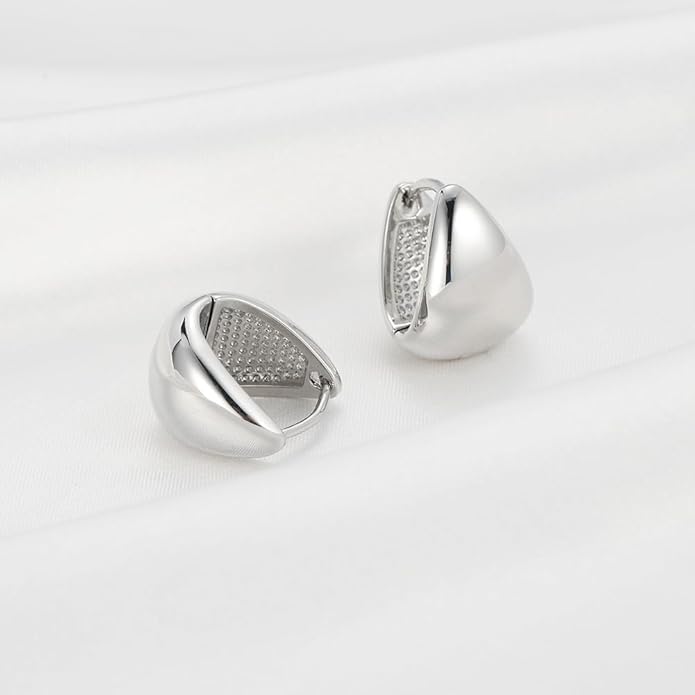 14K Gold Plated Hoop Earring Small Square Huggies Hoops For Women, Minimalist Cute Earrings for Women Girls Gift, gold silver rose gold black and CZ