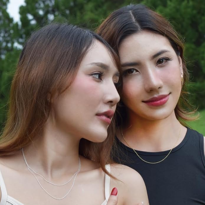 Thin Solid 925 Sterling Silver Chain Necklace 1.1mm, 14 16 18 20 22 24 Inch, Cable Chain, Anti-tarnish, Hypoallergenic, Includes Gift Box, Strong Dainty Chain for Women, Made in Thailand