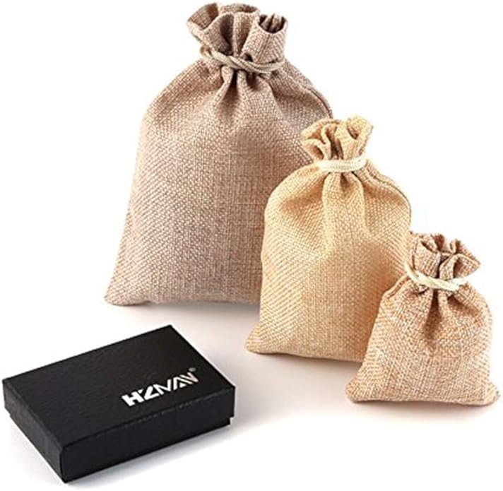 HZMAN Stainless Steel Necklace for Men Hip Hop Polished Coffee Bean Silver Men's Chain Necklace Jewelry Gift