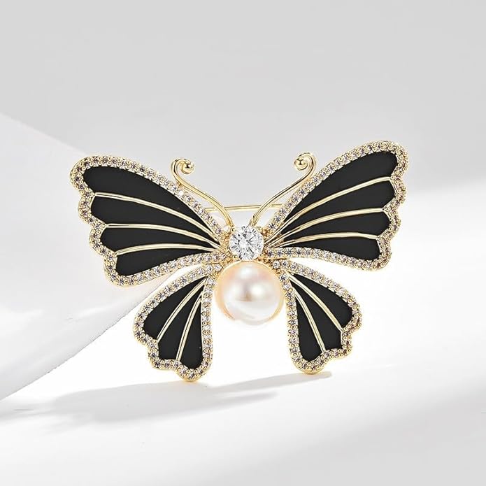 UNVAK Animal Brooches for Women Pearl Rhinestones Animal Brooch Pin Cute Animal Jewelry Gift for Wife Mom Girlfriends