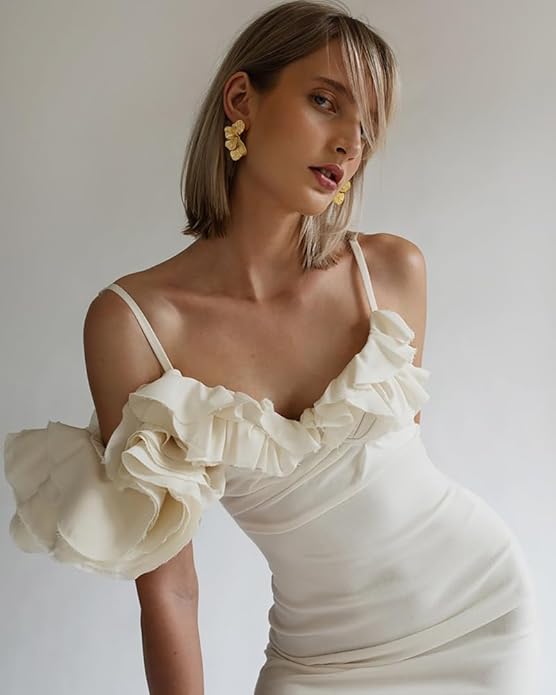 Chunky Gold Statement Earrings For Women Gold Plated Sectored Flower Leaf Shell Angel Wing Earrings Large Stud Earrings Hypoallergenic Earrings