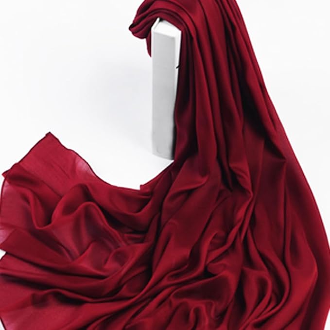 Clysoru Silk Scarf For Women Hair Scarves Lightweight Satin Elegant Shawl Wraps Bufanda Mujer Fashion Accessories 70.8"X35.4"