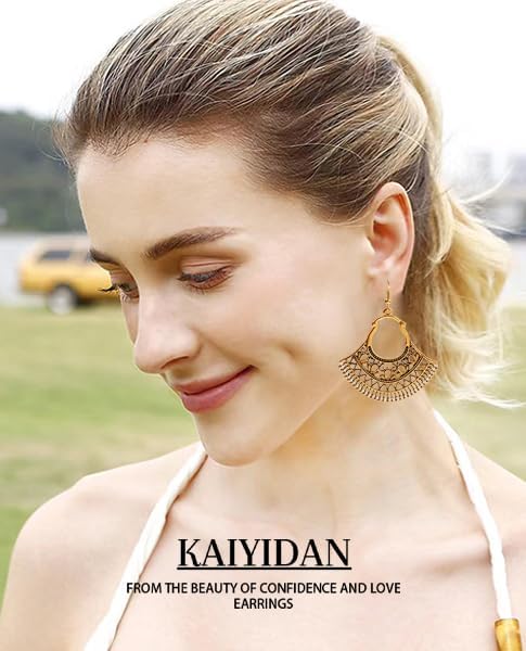 Silver/Gold Boho Dangle Statement Earrings for Women Trendy,Handmade Vintage Dainty Cute Long Drop Summer Earrings,fashion Accessories Jewelry Gifts