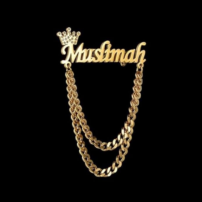 YHLISO Personalized Customize Double Names Stainless Steel Brooch Pin Custom Logo Gold Name Badges Products for Women Jewelry
