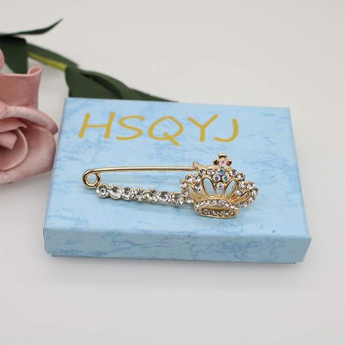 Crystal Pearl Flower Brooches Pins Fashion Beautiful Created Rhinestone Floral Brooch Good Idea for Party Dance Wedding Banquet for Elegant Women Girl
