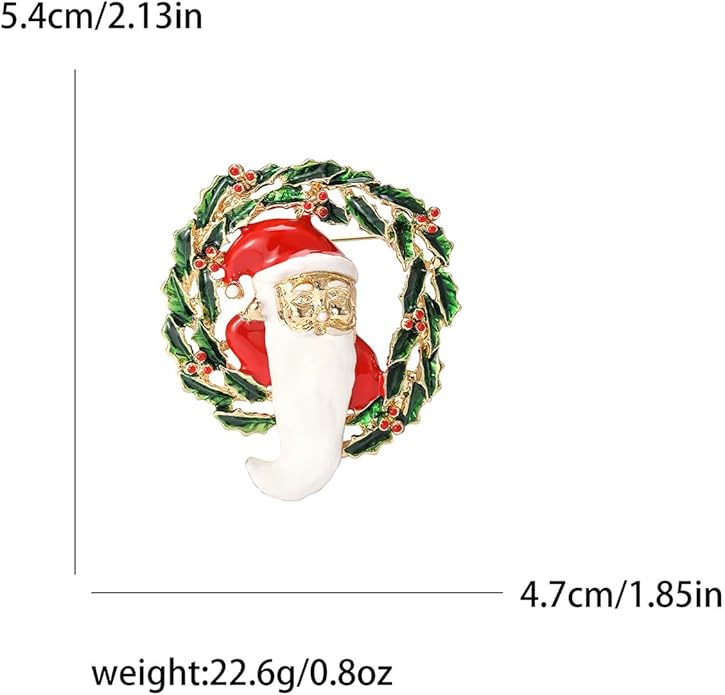 ONLYJUMP Christmas Bell Brooch Pins for Women Girls Lovely Crystal Christmass Tree Snowflake Bell Reindeer Snowman Brooches Colorful Xmas Enamel Pins Holiday Party Gift