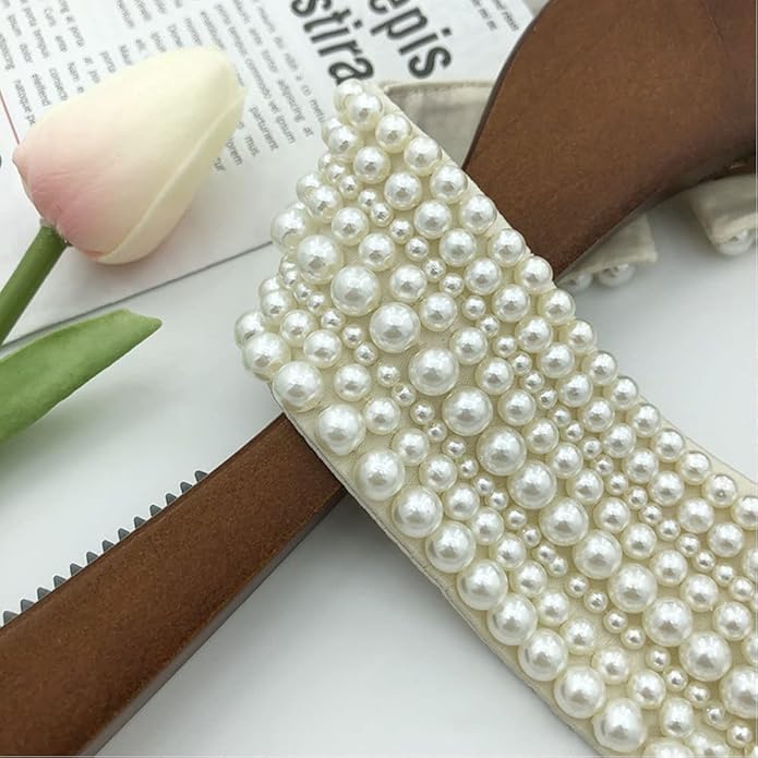 Statement Necklace for Women Girls Simulated Pearl Beaded Bib Detachable False Collar Choker Necklaces Clothing Accessory