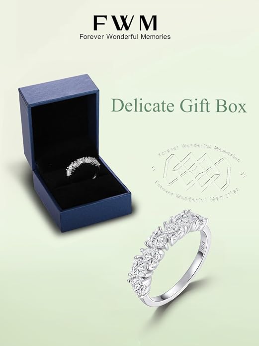D Color VVS1 Clarity Moissanite and Sapphire/Ruby/Emerald Rings for Women, Solid 925 Sterling Silver, Anniversary Birthday Mothers Day Jewelry Gift, Stackable Wedding Ring, Size 4-11