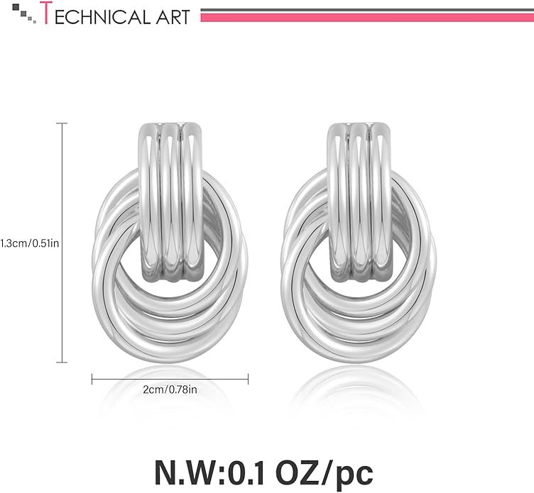 LILIE&WHITE Gold Chain Dangle Earrings - Women's Hypoallergenic Fashion Gift Earrings