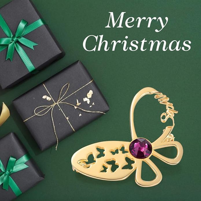 Albertband Name Brooch Pin Personalized Gifts for her Customized Name Brooch for Mother Women Fashion Pin Jewelry Christmas Gifts for mom