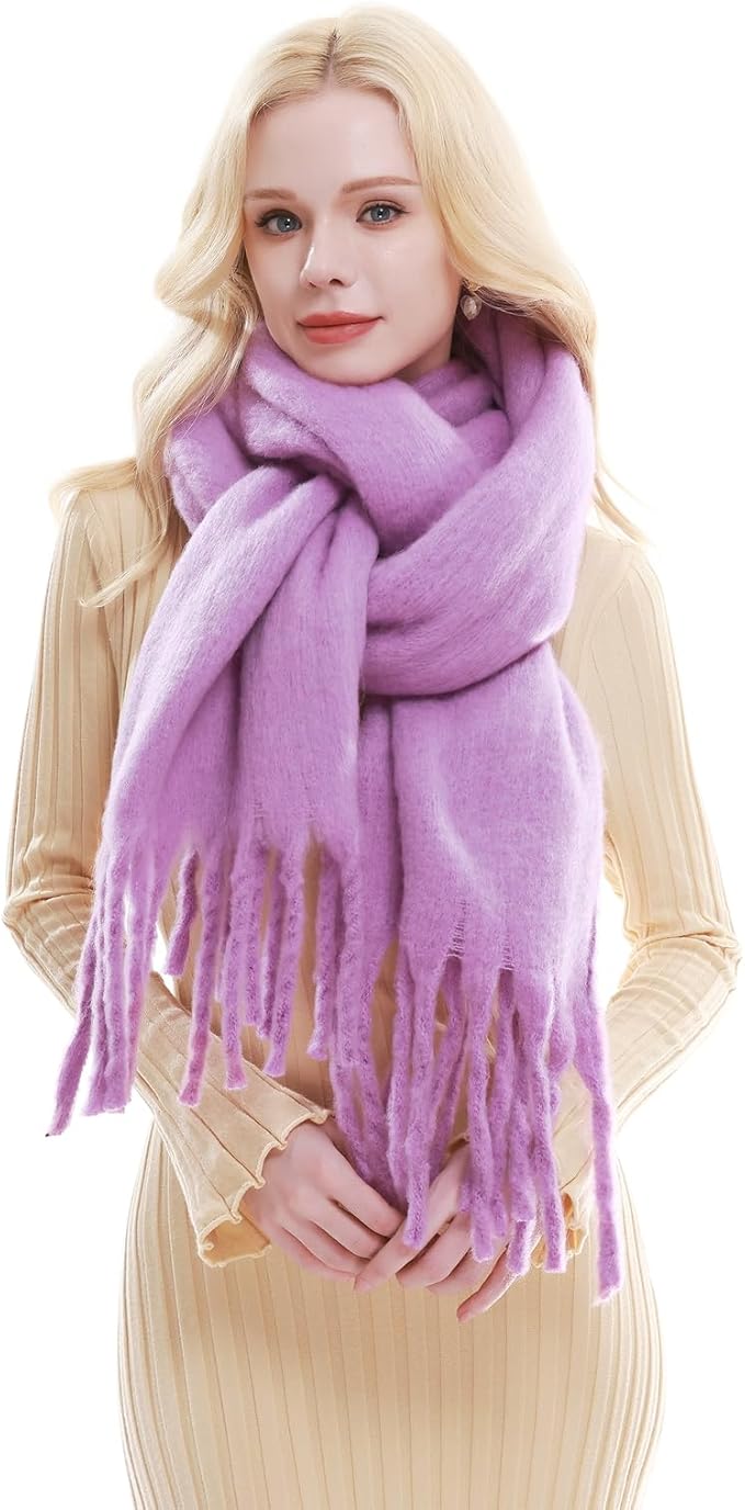 RIIQIICHY Chunky Scarf for Women Winter Warm Thick Scarves Oversized Blanket Scarf