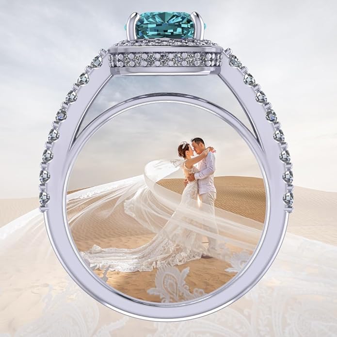 NANA Jewels Sterling Silver Engagement Rings for Women - Choose Simulated Morganite, Citrine, Aquamarine & More