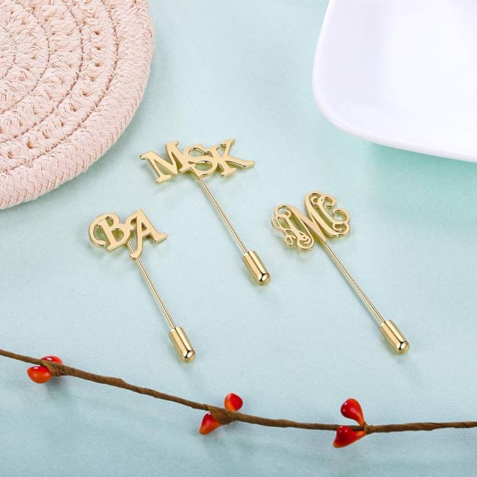 Albertband Name Brooch Pin Personalized Gifts for her Customized Name Brooch for Mother Women Fashion Pin Jewelry Christmas Gifts for mom