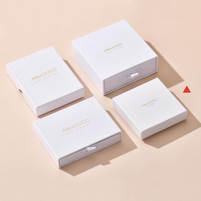 AllenCOCO 14K Gold Plated Stackable Rings, 3 Ring Set with CZ Cubic Zirconia, Gold & Silver Stacked, Multi-Link Connected Interlocking Band for Women Statement Hypoallergenic Upgraded Craft