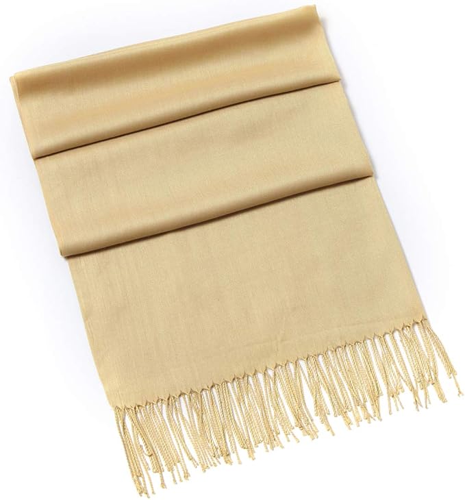 Cindy & Wendy Pashmina Shawls and Wraps Large Scarfs for Women Wedding Party Bridal Long Fashion Solid Shawl Wrap Fringes