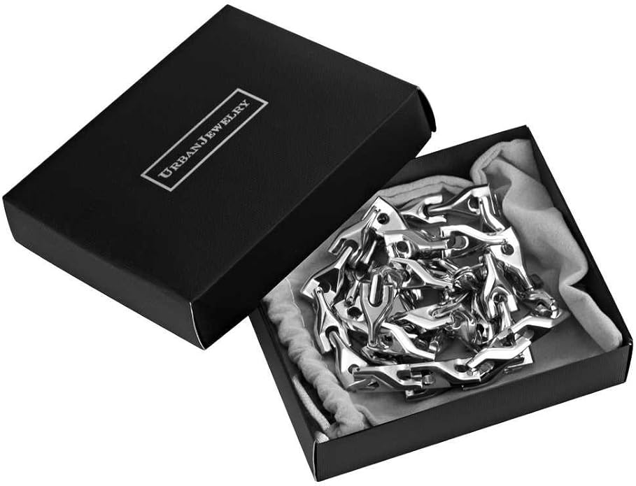 Urban Jewelry Astro Snake 18K Gold plated/Stainless steel Men's Heavy Weight Tungsten Carbide Base Link Necklace Chain