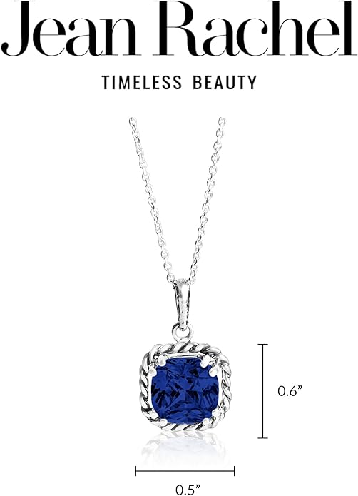 JEAN RACHEL JEWELRY 925 Sterling Silver Necklace for Women - Rope with Cubic Zirconia Vintage Design - Hypoallergenic, Lead & Nickel Free Jewelry - Artisan Handcrafted Statement Necklace