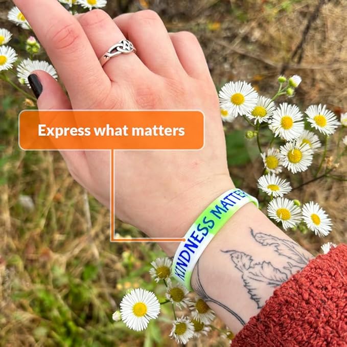 Custom Wristbands For Events, Fundraisers & Promotions | Add Text, Icons, & Logos | Bulk Rubber Bracelets | Classic 1/2” | 100% Silicone