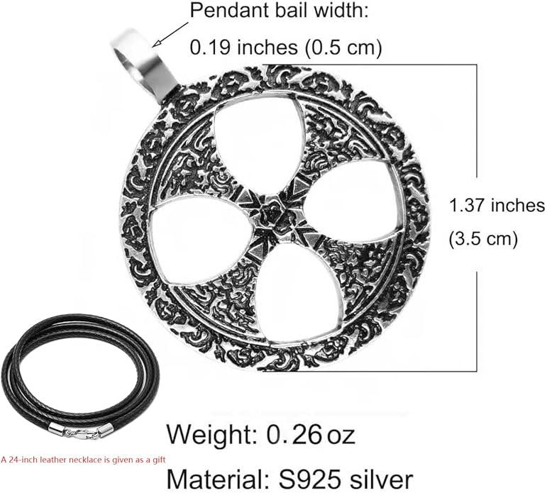 S925 Sterling Silver Viking Pendant, Norse Mythology Inspired Men's Jewelry, Perfect for Necklaces, Gift for Father's Day, Christmas, Birthday