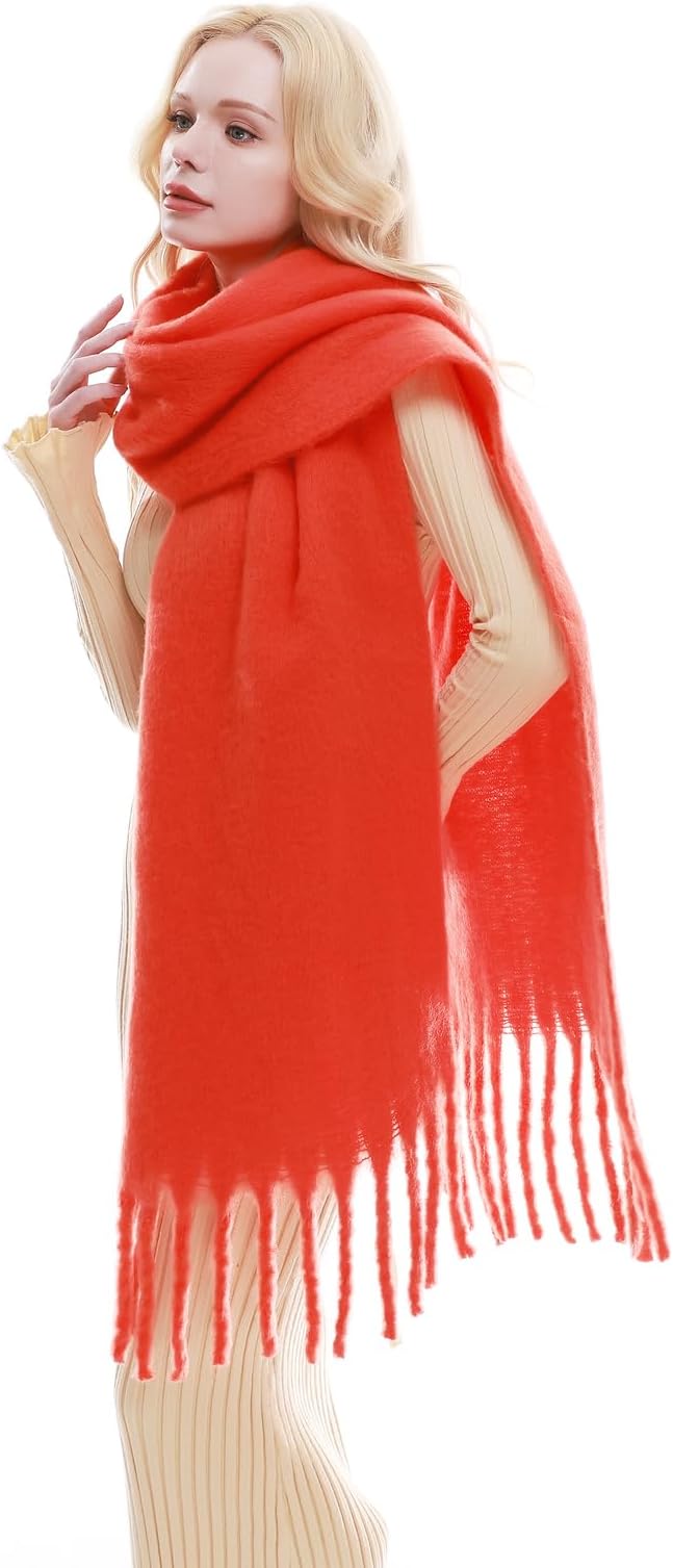 RIIQIICHY Chunky Scarf for Women Winter Warm Thick Scarves Oversized Blanket Scarf