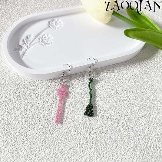 Axepet Witch Jewelry Set Magic Wand&Witch Hat Beaded Stretch Bracelet Earrings BFF Couples Necklace, Christmas Party Dress Deco Witch Merch Jewelry