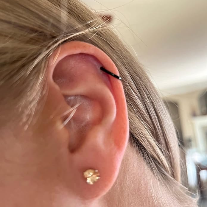 Silver Hoop Earrings- Cartilage Earring Small Hoop Earrings for Women Men,4 Pairs of Hypoallergenic 925 Sterling Silver Tragus Earrings