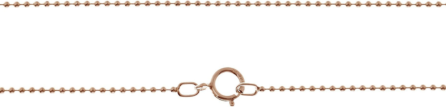 AJ's Collection Sterling Silver Chain Necklace In Silver, 14K Gold Plate or Rose Gold Plated