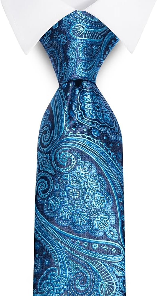 joy alice Ties Set Men Mixed Color Necktie Handkerchief Cufflinks Brooch 3.15 Formal