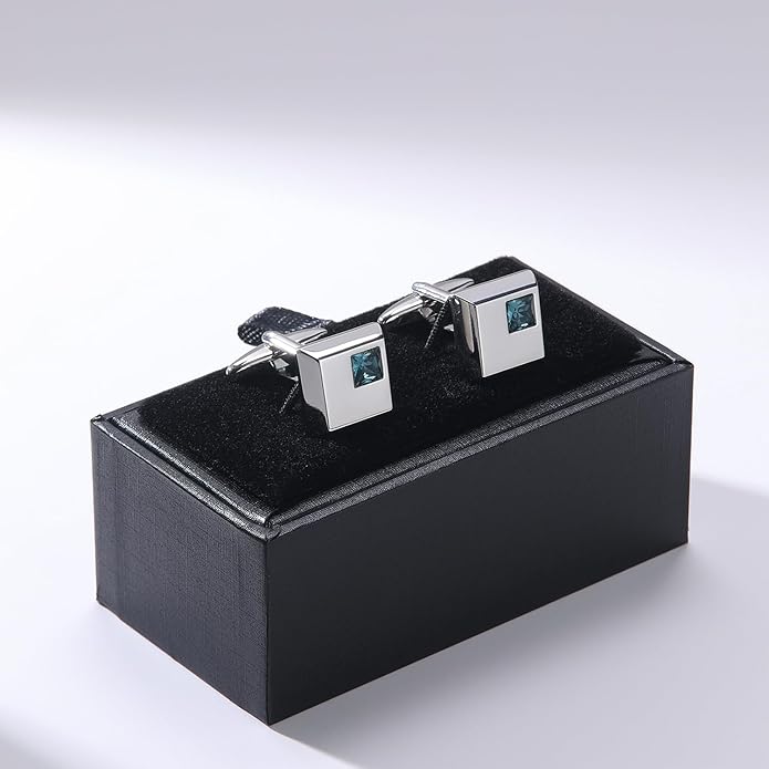 Dannyshi Cufflinks for Men Classic Wedding Business Shirt Cuff Links Set Gifts with Box