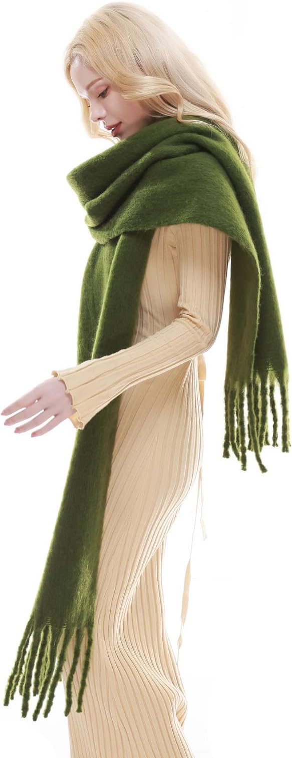 RIIQIICHY Chunky Scarf for Women Winter Warm Thick Scarves Oversized Blanket Scarf