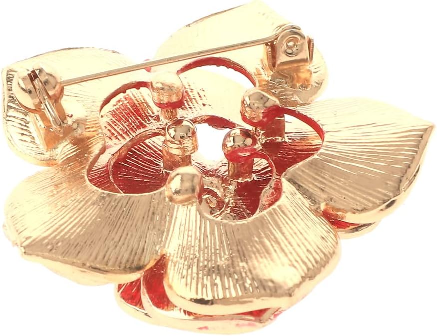Crystal Flower Brooch