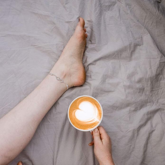 MEDWISE Womens Infinity Anklet Bracelet 925 Sterling Silver Endless Love Symbol Ankle Bracelet Adjustable Plus Size Large Bracelet Gifts for her Mother’s Day Gifts