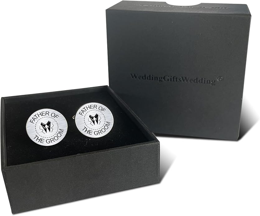 LADY & HOME Cufflinks for Men, Stainless Steel Tuxedo Shirt Cuff links with Gift Box, Gifts for Groom Groomsman Husband Father