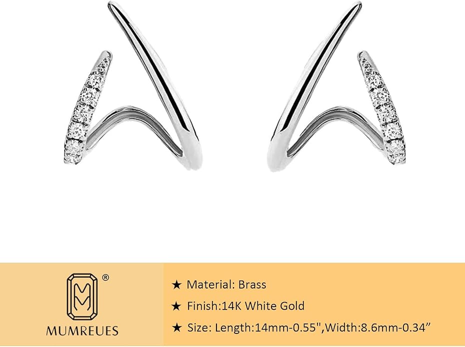Gold Earrings for Women Trendy 14K Gold Plated Stud Earrings Dainty Minimalis Hypoallergenic CZ Earrings Jewelry Gifts for Her