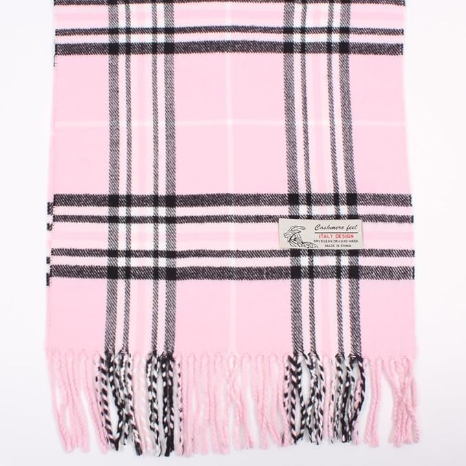 TZ Promise Tartan Plaid Cashmere Feel Classic Soft Luxurious Winter Scarf For Men Women