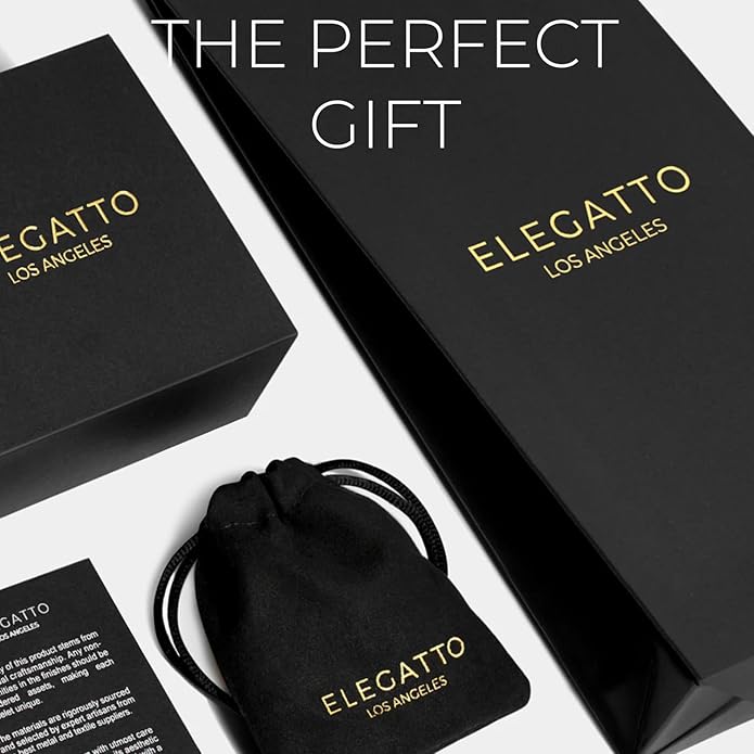 Elegatto Duetto Platinum Rope Bracelet for Men | Double Nautical Nylon Cord with Silver Polished Stainless Steel Shackle Clasp | Waterproof and Fade-Resistant