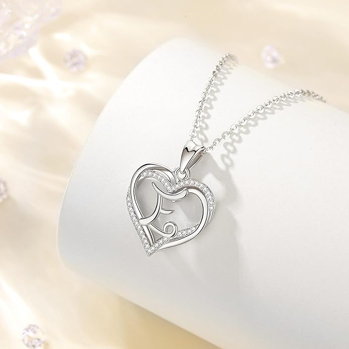 INFUSEU Unique Initial Necklaces for Women Girls Small Heart Letter Jewelry, Meaningful Personalized Gifts